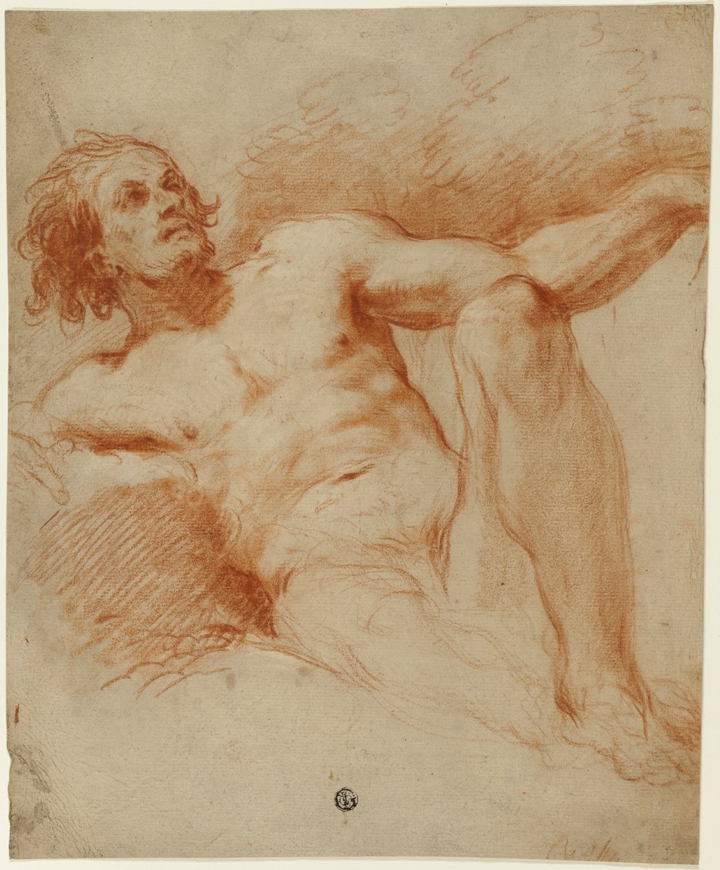 Oturan Erkek Çıplak by François Le Moyne