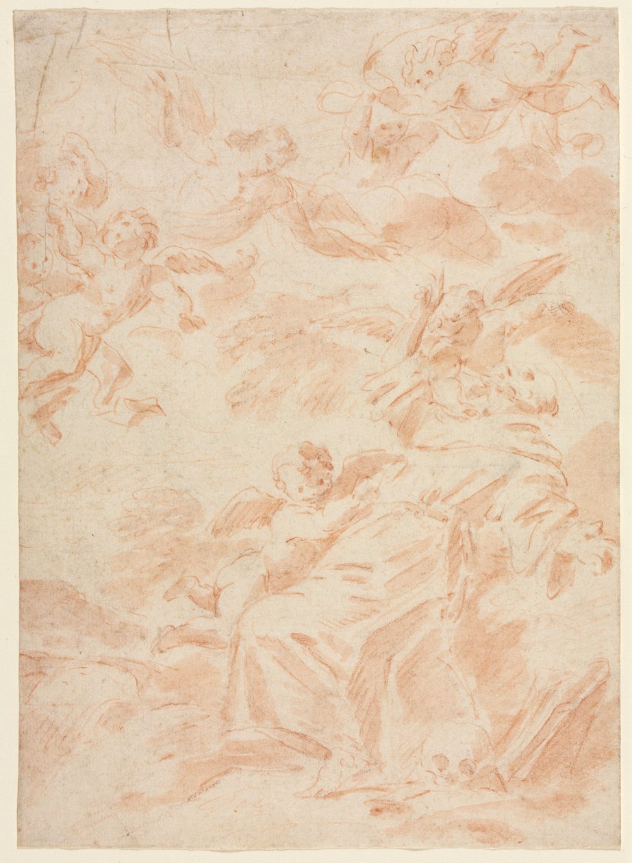 Aziz Francis'in Stigmatizasyonu, ilk üçüncü 1700'ler. by François Lemoyne