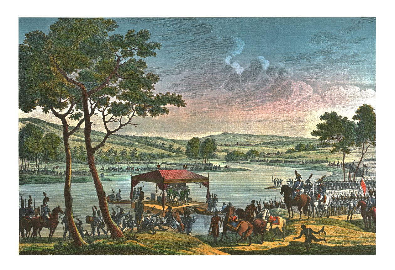 İki İmparatorun Buluşması, 25 Haziran 1807, c1850 by François Louis Couché