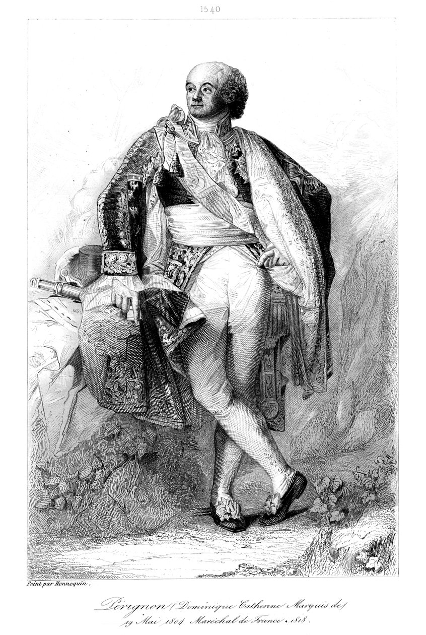 Dominique Catherine Perignon 1754-1818, Marquis de Grenade ve Fransa Mareşali, 1839. by François Pigeot
