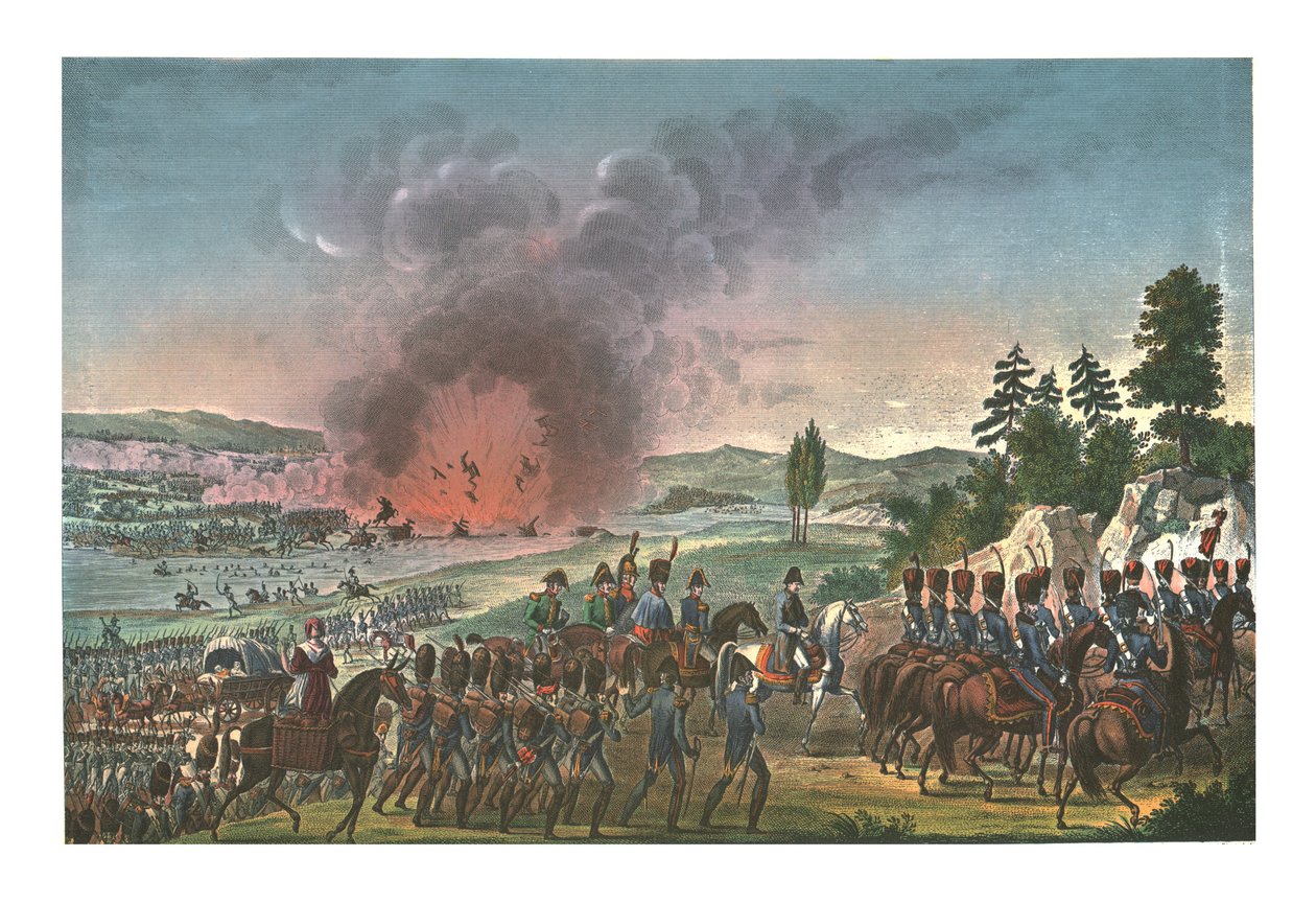 Leipzig savaşından sonra Fransızların geri çekilmesi, 19 Ekim 1813, c1850 by François Pigeot
