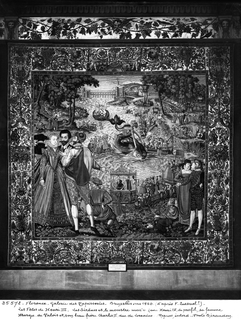 ಹೆನ್ರಿ III ರ ಹಬ್ಬಗಳು (1553-1610) ಬ್ರಸೆಲ್ಸ್ ಕಾರ್ಯಾಗಾರ, c.1580 (ಟೇಪ್ಸ್ಟ್ರಿ) ಟರ್ಕ್ by François Quesnel
