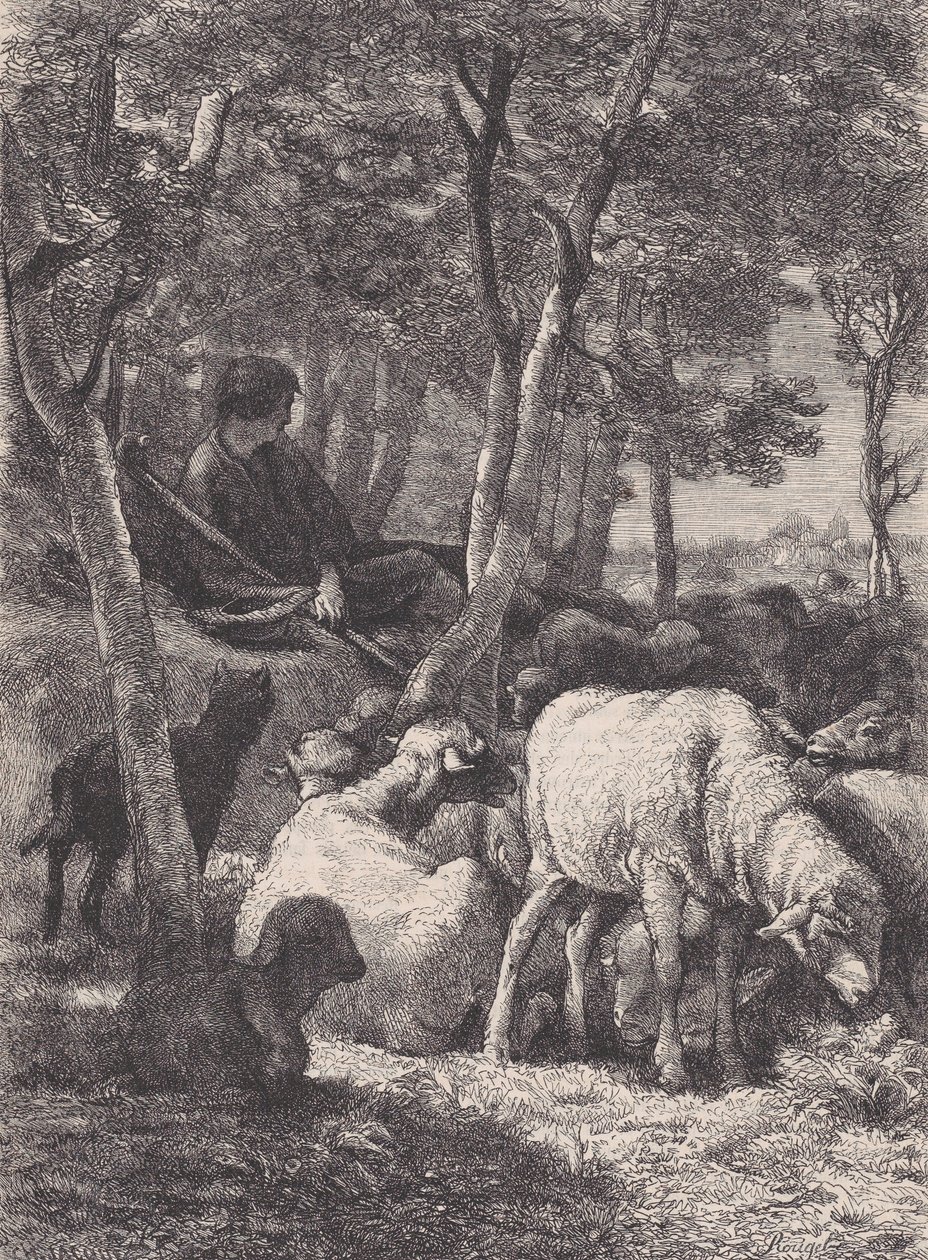 Çoban, Le Magasin Pittoresque'den, ca. 1852. by François Rouget
