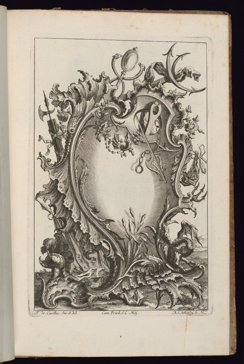 Merkür Asalı Kartuş, Düzensiz Kartuşlar Kitabı by François de Cuvilliés the Elder