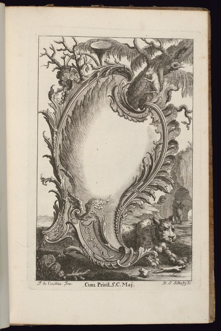 Ağaçlı Kartuş, Düzensiz Kartuşlar Kitabı by François de Cuvilliés the Elder