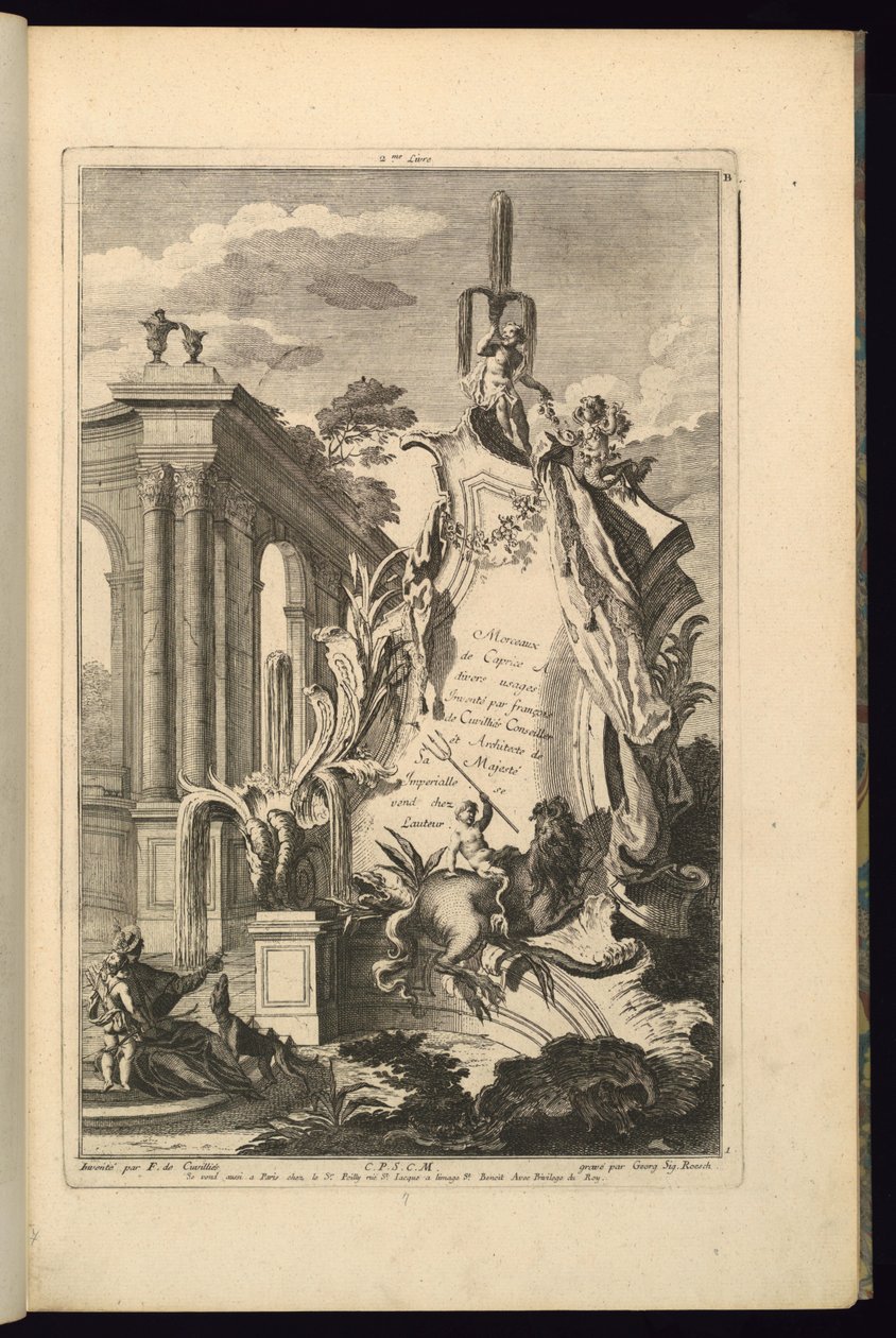 Kartuş için Tasarım by François de Cuvilliés the Elder