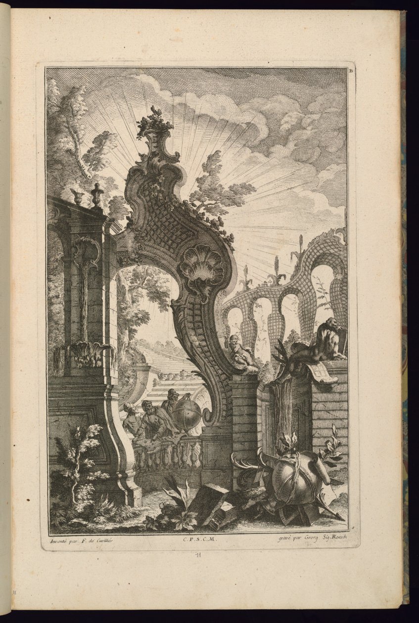 Kafes Kemerli Çeşme Tasarımı by François de Cuvilliés the Elder