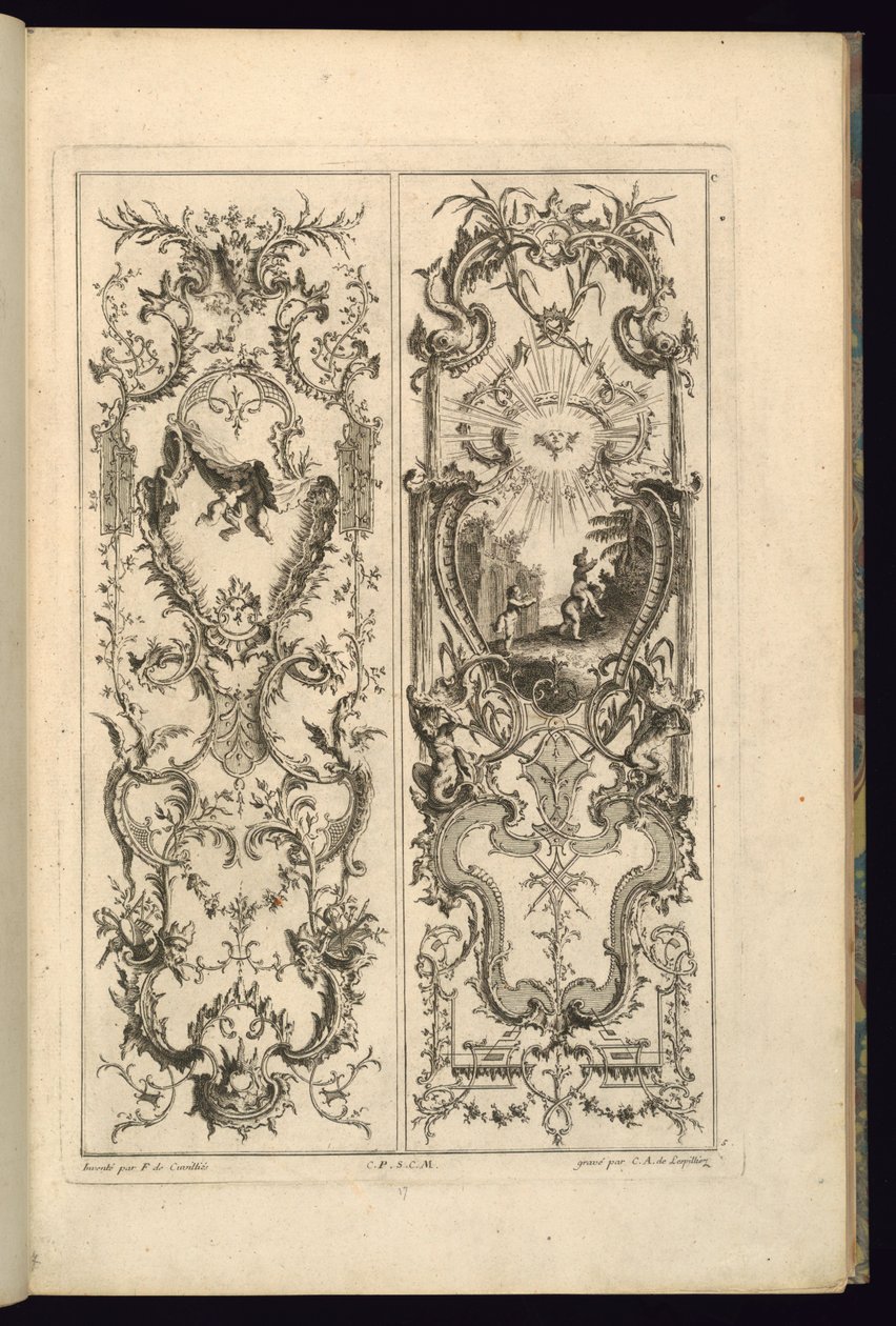 İki Panel için Tasarım by François de Cuvilliés the Elder