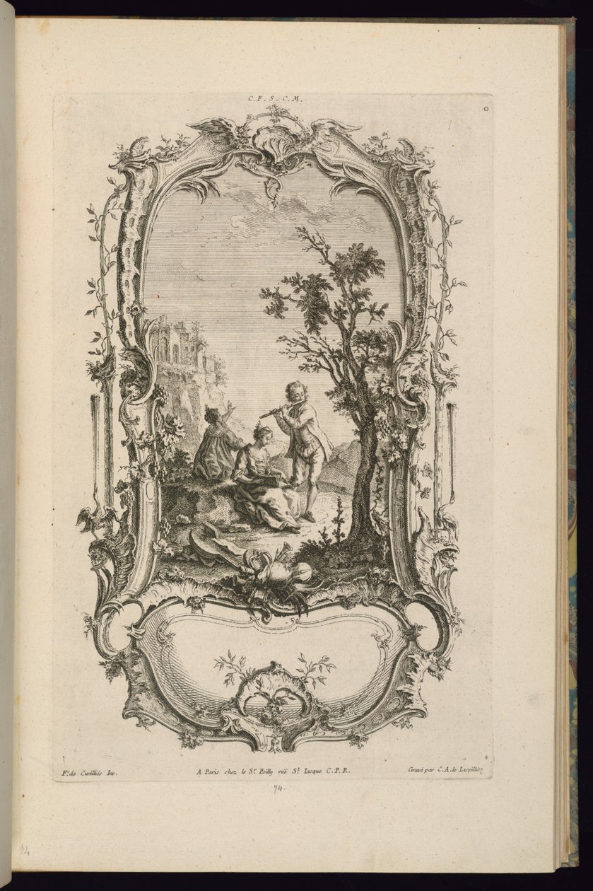 Büyük ve Küçük Bölmeli Kartuş Tasarımı by François de Cuvilliés the Elder