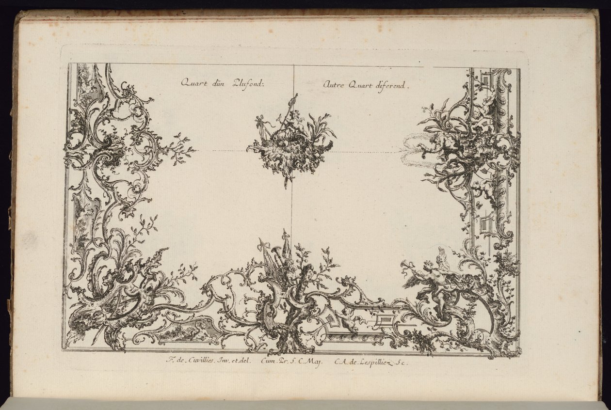 Bir Tavanın İki Çeyreği, Düzensiz Tavanların Yeni Kitabı by François de Cuvilliés the Elder