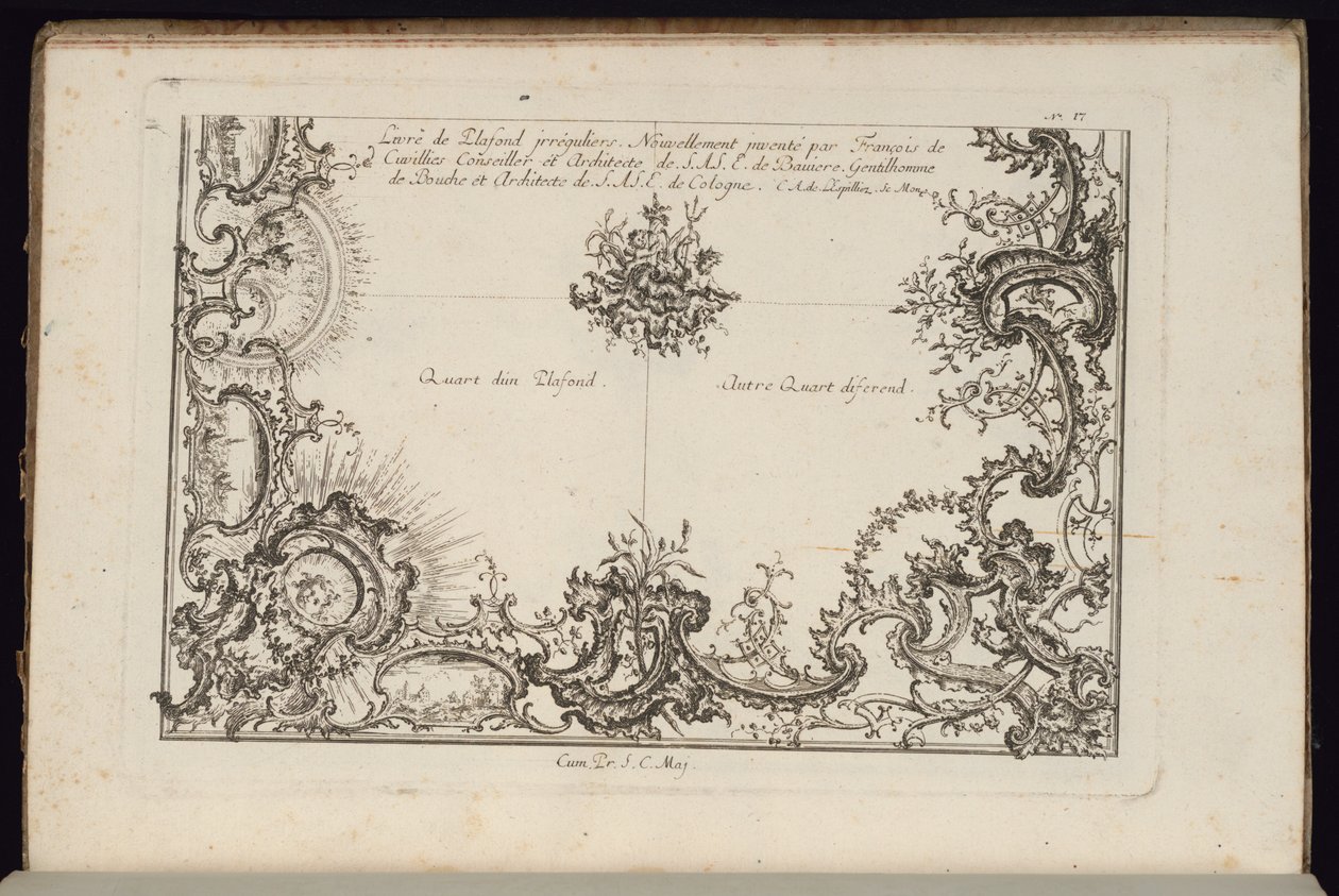 Bir Tavanın İki Çeyreği, Düzensiz Tavanların Yeni Kitabı by François de Cuvilliés the Elder