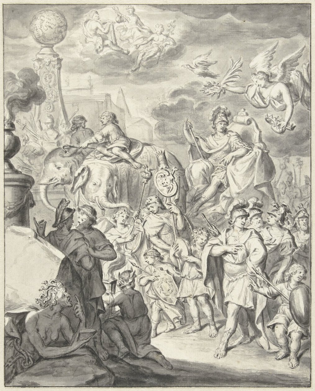 Bir prens veya generalin alegorik zaferi by François van Bleyswijck