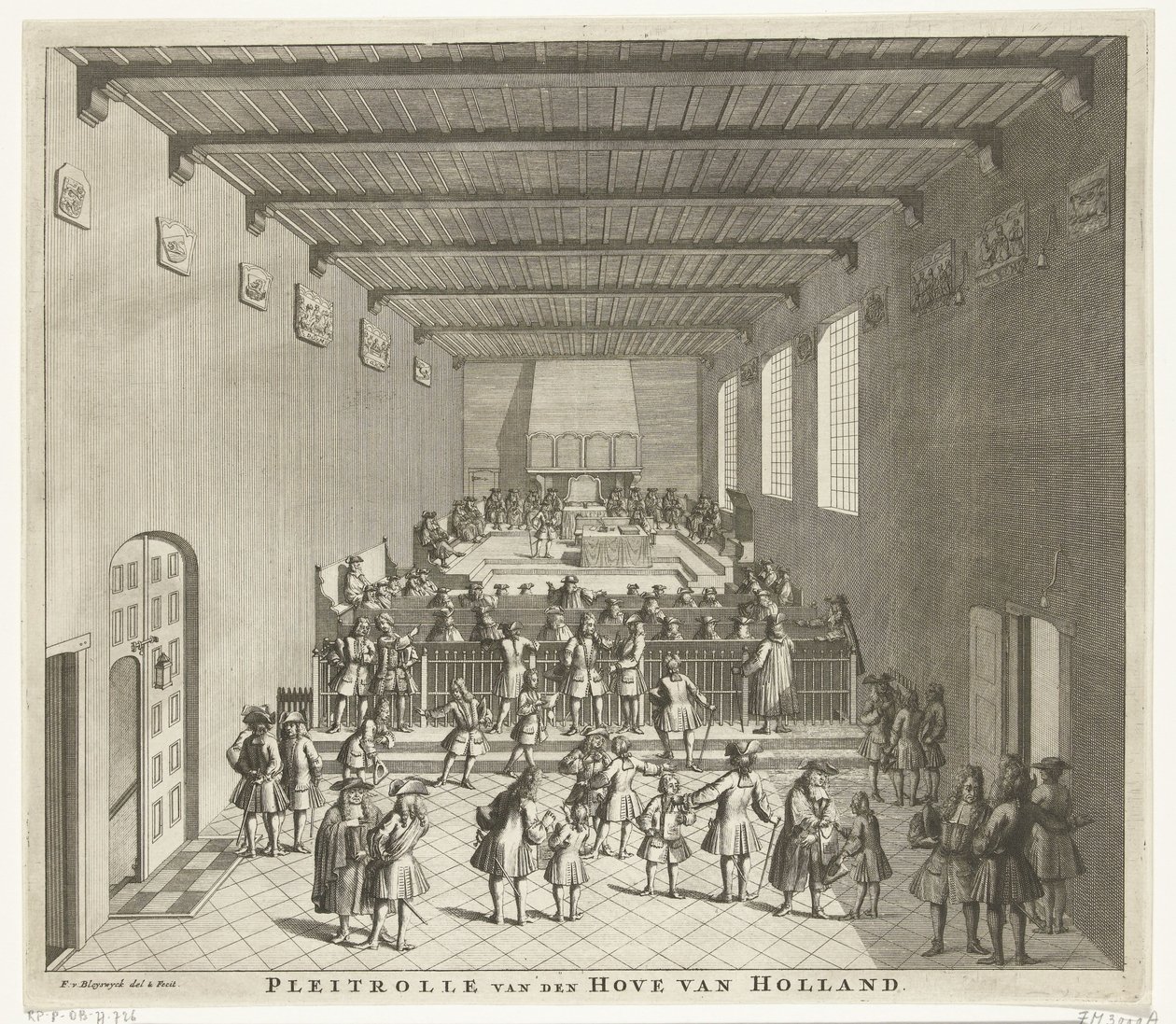 Hollanda Mahkemesi oturumda, yaklaşık 1700 Hollanda