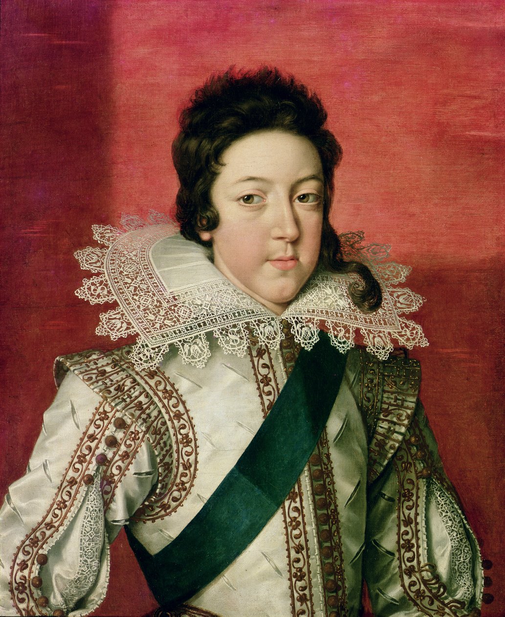 Louis XIII (1601-43), Saint Espirit Nişanı giyen bir çocukken portresi, c.1616 by Frans II Pourbus