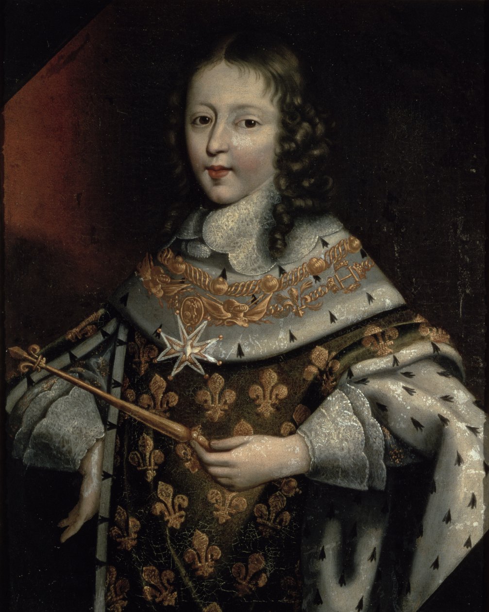 Portrait of Louis XIV (1638-1715) as a boy by Frans II Pourbus