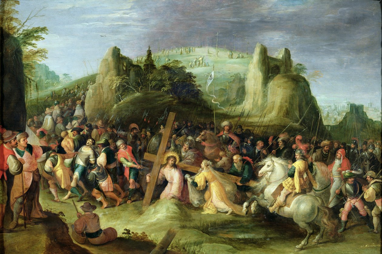 Calvary Yolunda İsa by Frans II Francken the Younger