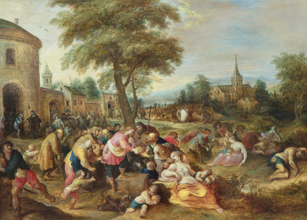 Merhamet İşleri (petrol) by Frans II Francken the Younger