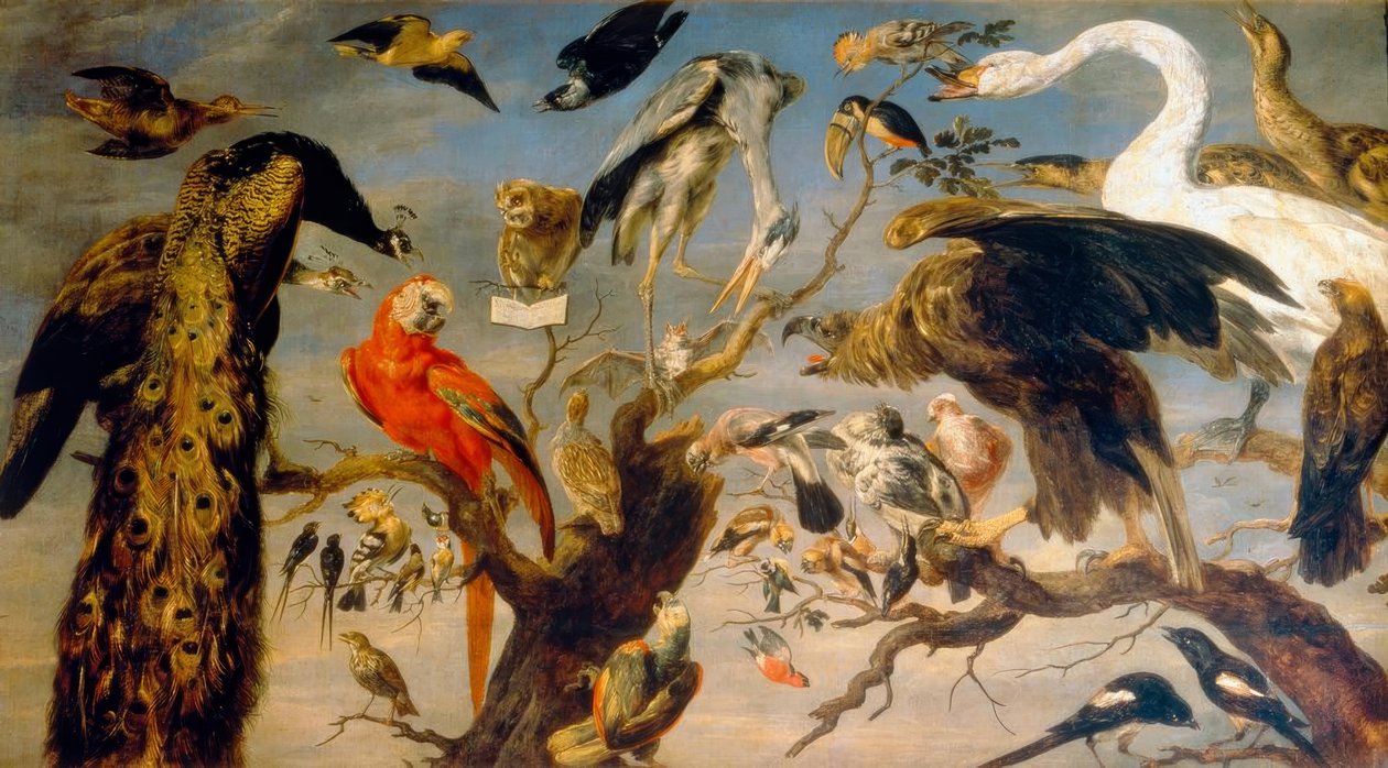 kuş konseri by Frans Snyders or Snijders