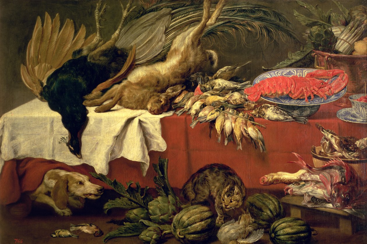 Oyun ve Istakoz ile Natürmort, c.1610 by Frans Snyders or Snijders