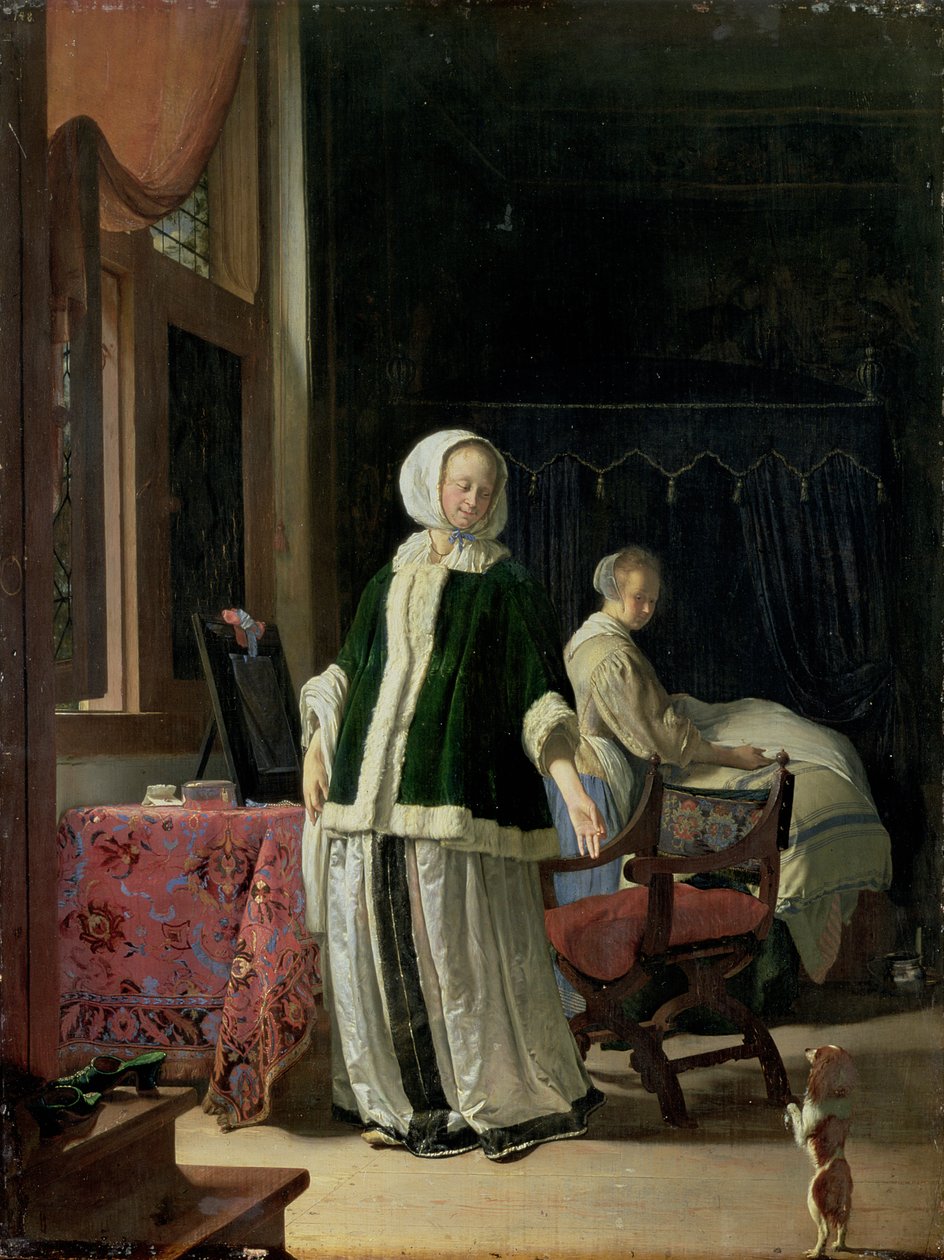 Genç Bir Hanımın Sabah Tuvaleti by Frans van Mieris