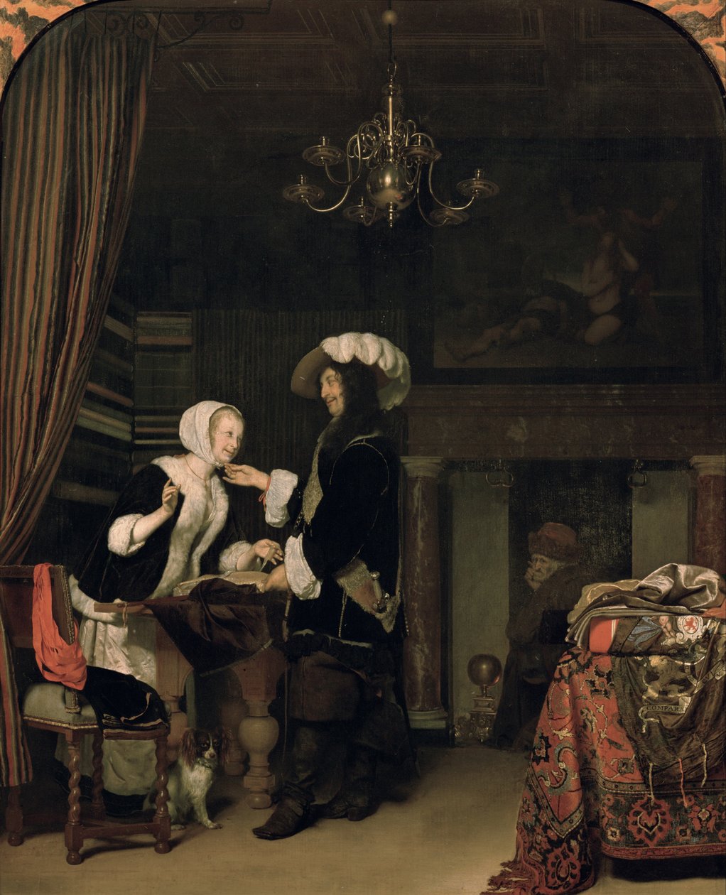 Dükkandaki Şövalye by Frans van Mieris