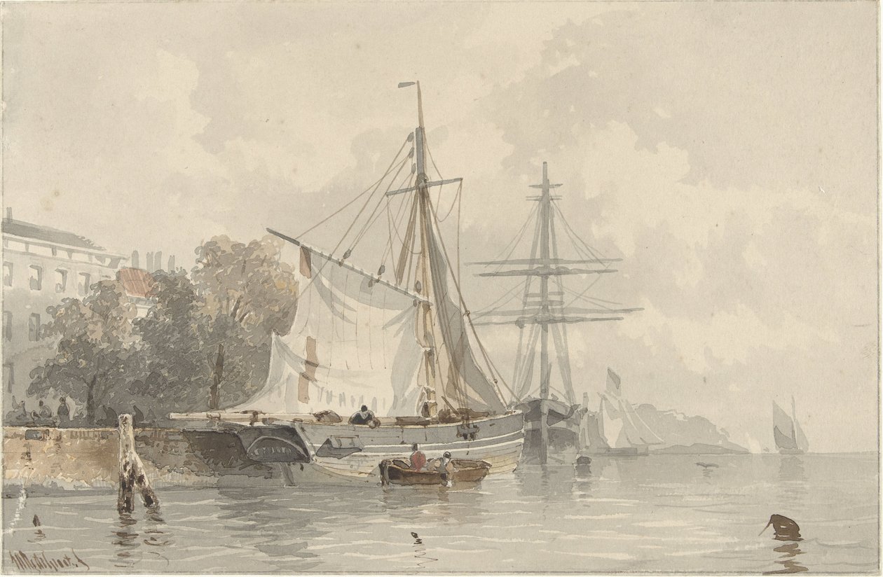 Karaya yelken açan gemiler by Frans Arnold Breuhaus de Groot