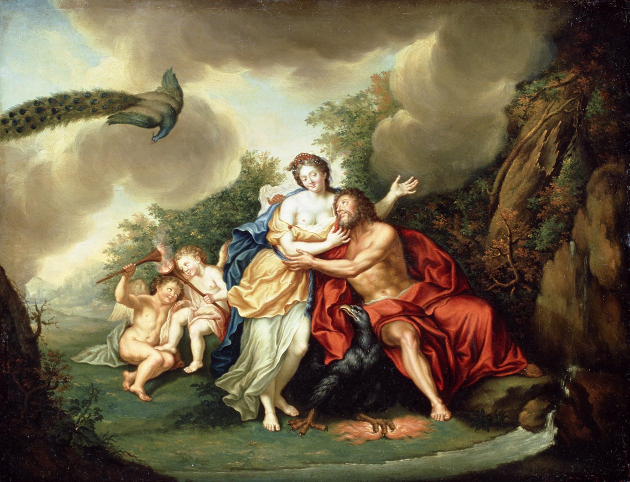 Jüpiter ve Juno (bakır plaka üzerinde yağ) by Frans Christoph Janneck