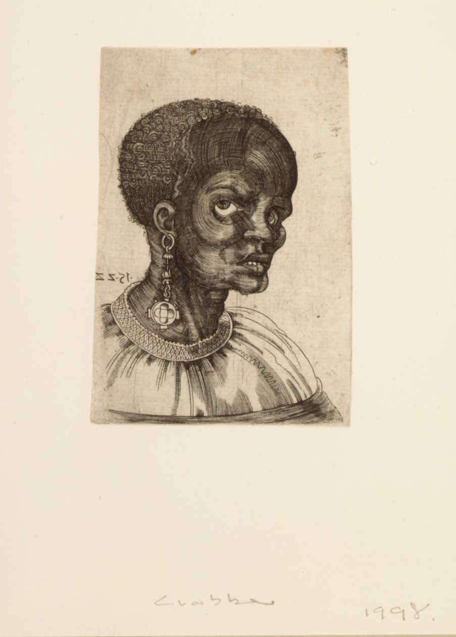 Üç Çeyrek Profilde Bir Siyah Adam, 1522. by Frans Crabbe van Espleghem