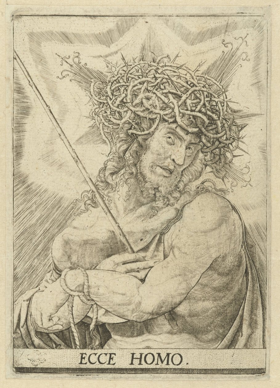 Acıların adamı Ecce homo (nesne üzerindeki başlık) by Frans Crabbe van Espleghem