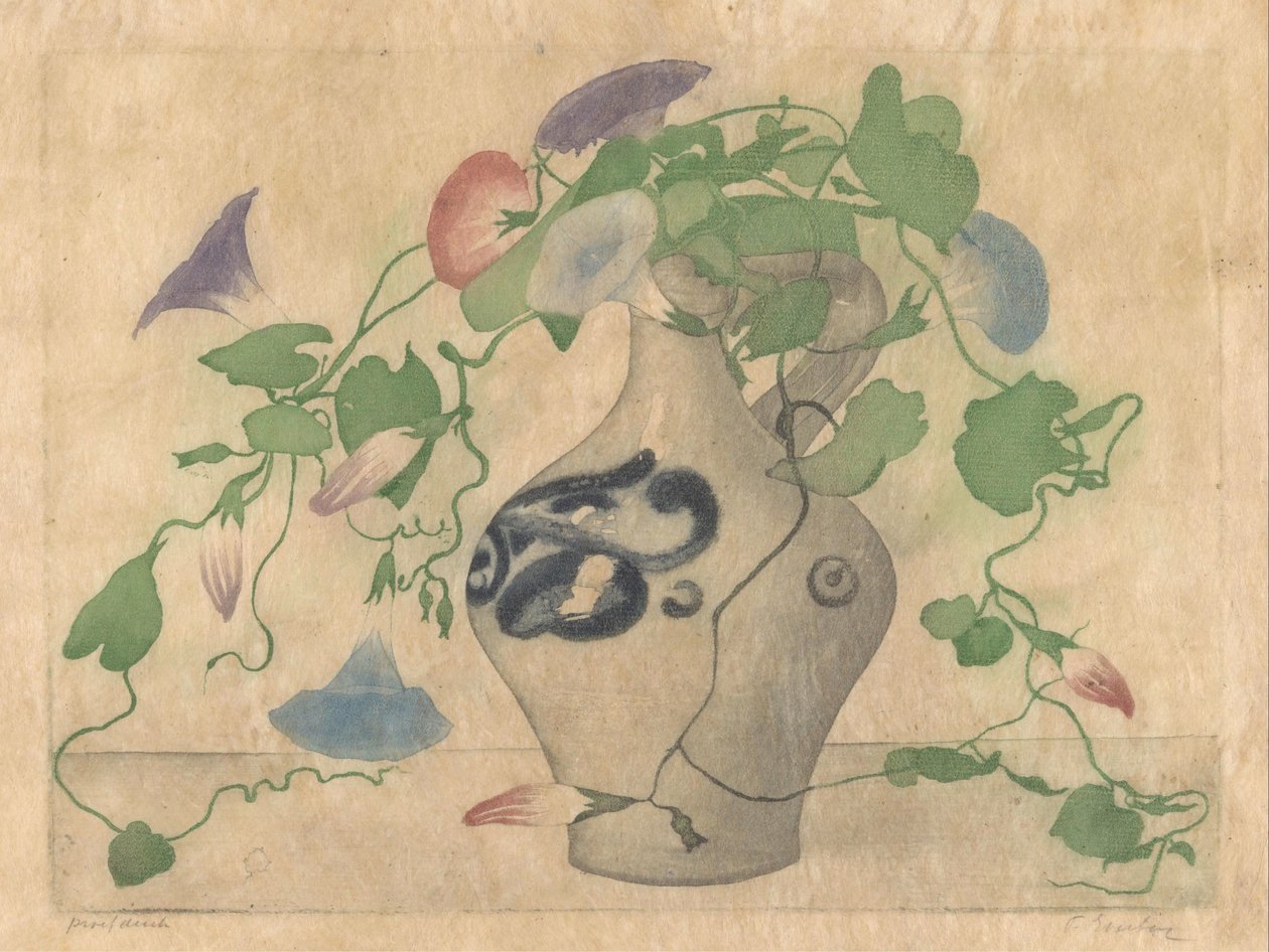 Bir çömlek sürahi içinde gündüzsefası by Frans Everbag (signed by artist)
