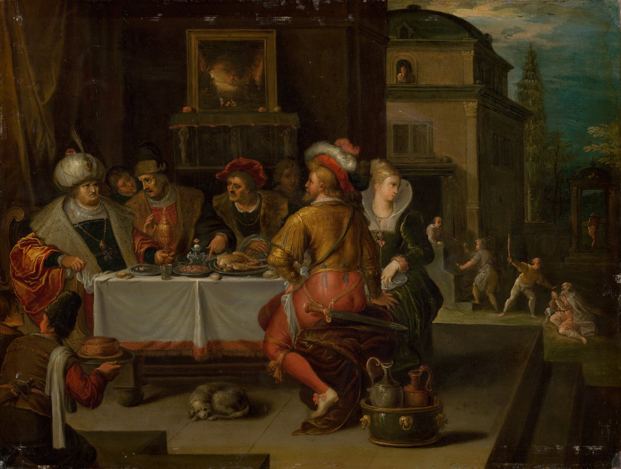 Zengin Adam ve Dilenci Lazarus benzetmesi, 1615. by Frans Francken the Younger