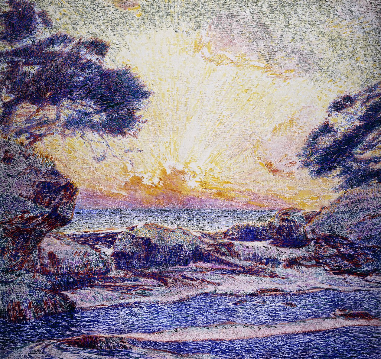 Sahne değerlendirmesi; Gun batimi; Cote Sahnesi; Gun batimi, by Frans Gaillard