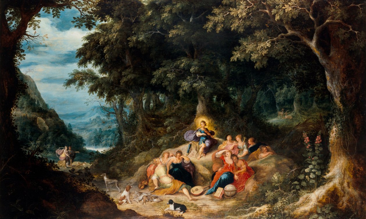 Apollon ve Dokuz İlham Perisi by Frans & Govaerts Abraham (1589 1626) Francken