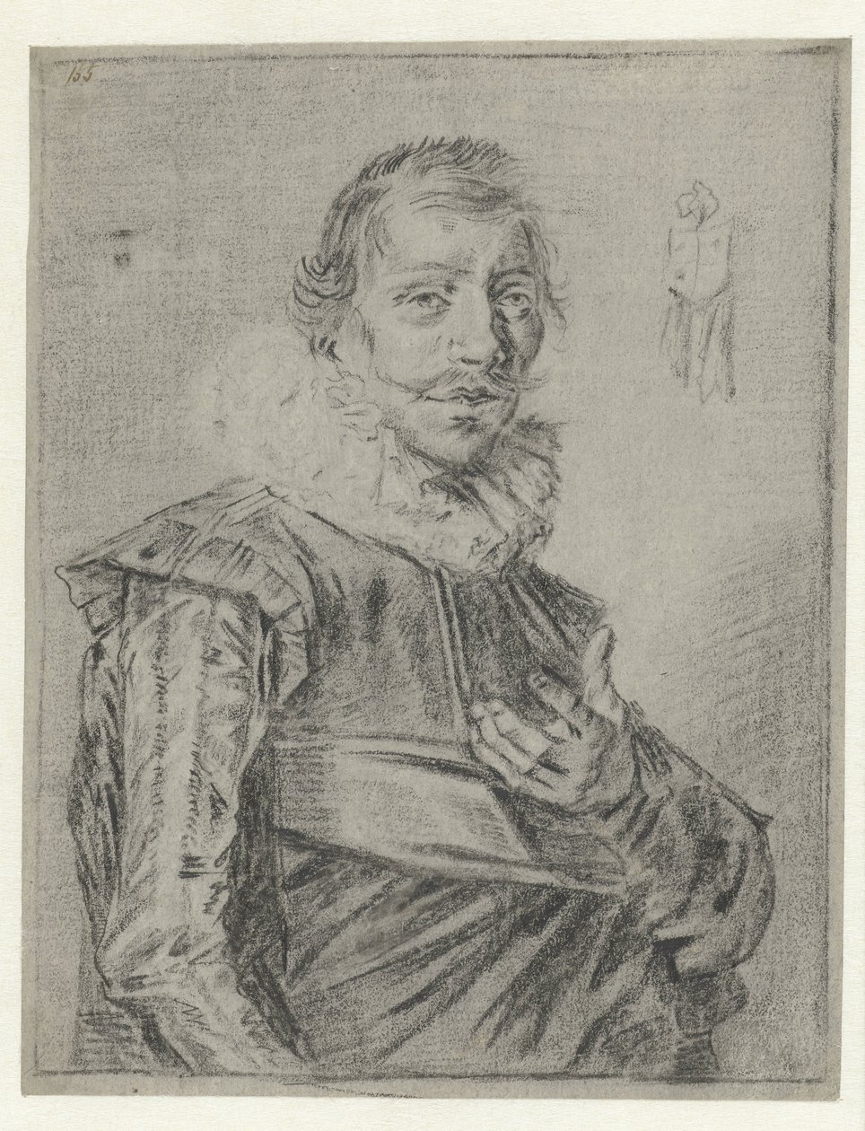 Elini uzatmış genç bir adamın portresi by Frans Hals (manner of)