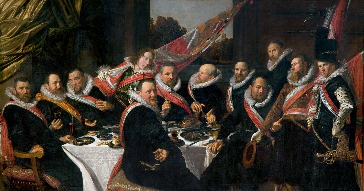 George Milis Şirketi Subaylarının Ziyafeti, 1616 by Frans Hals