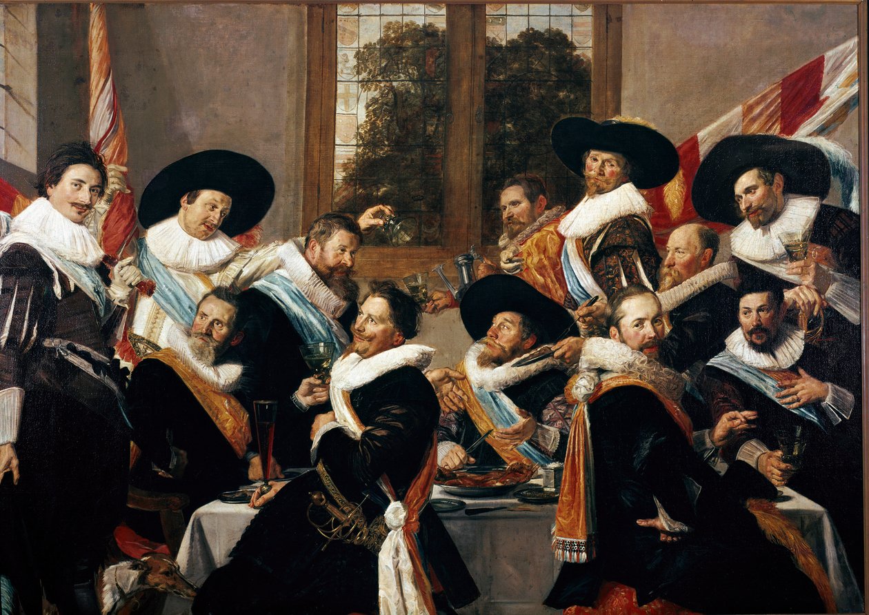 Haarlem Aziz Adrien Kolordusu Subaylarının Ziyafeti Franz Hals (yaklaşık 1580-1666) 1627 Güneş. 266,5x183 cm Haarlem, Frans Hals Müzesi, Hollanda by Frans Hals