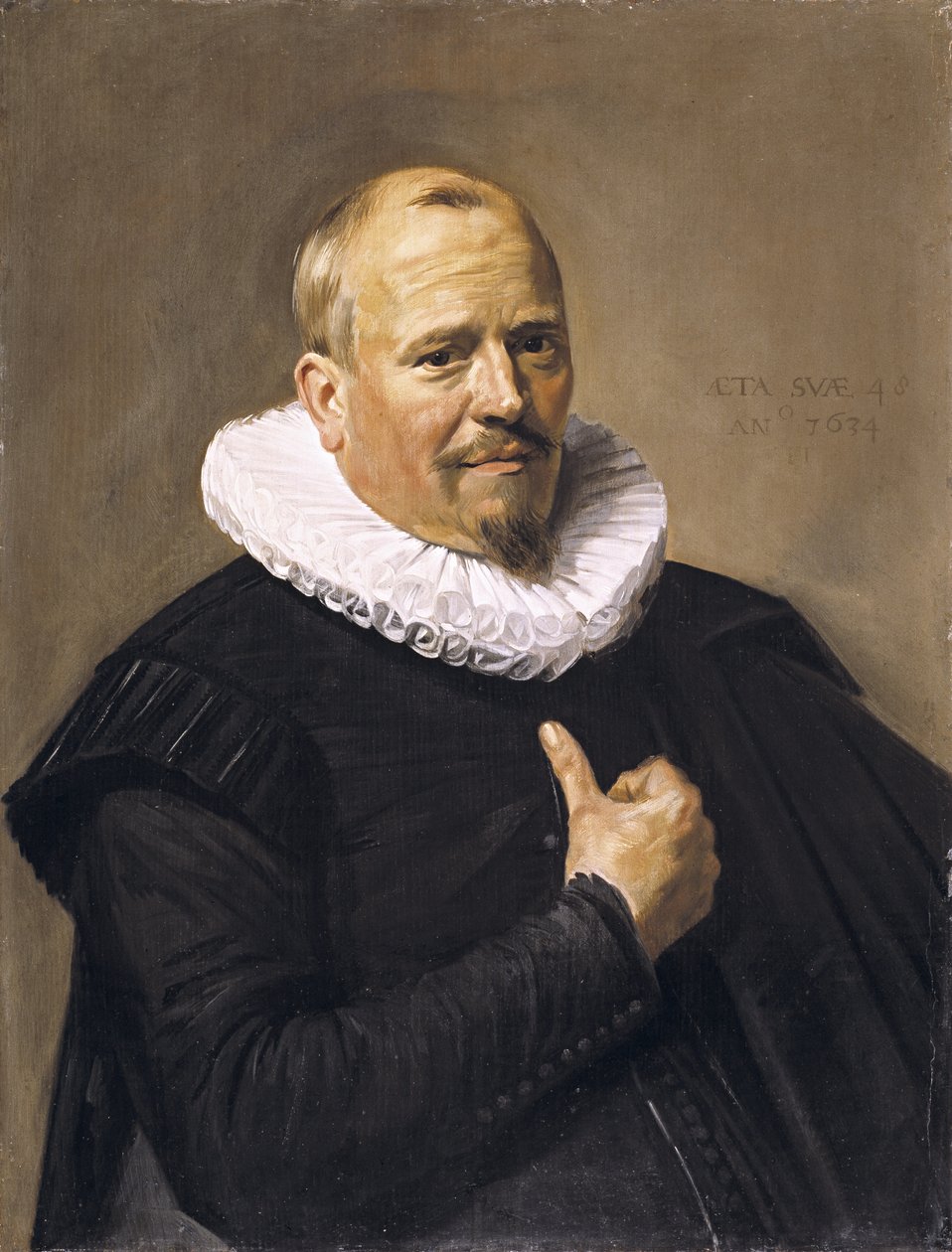 Bir Adamın Portresi, 1634 (meşe panel üzerine yağlı boya) by Frans Hals