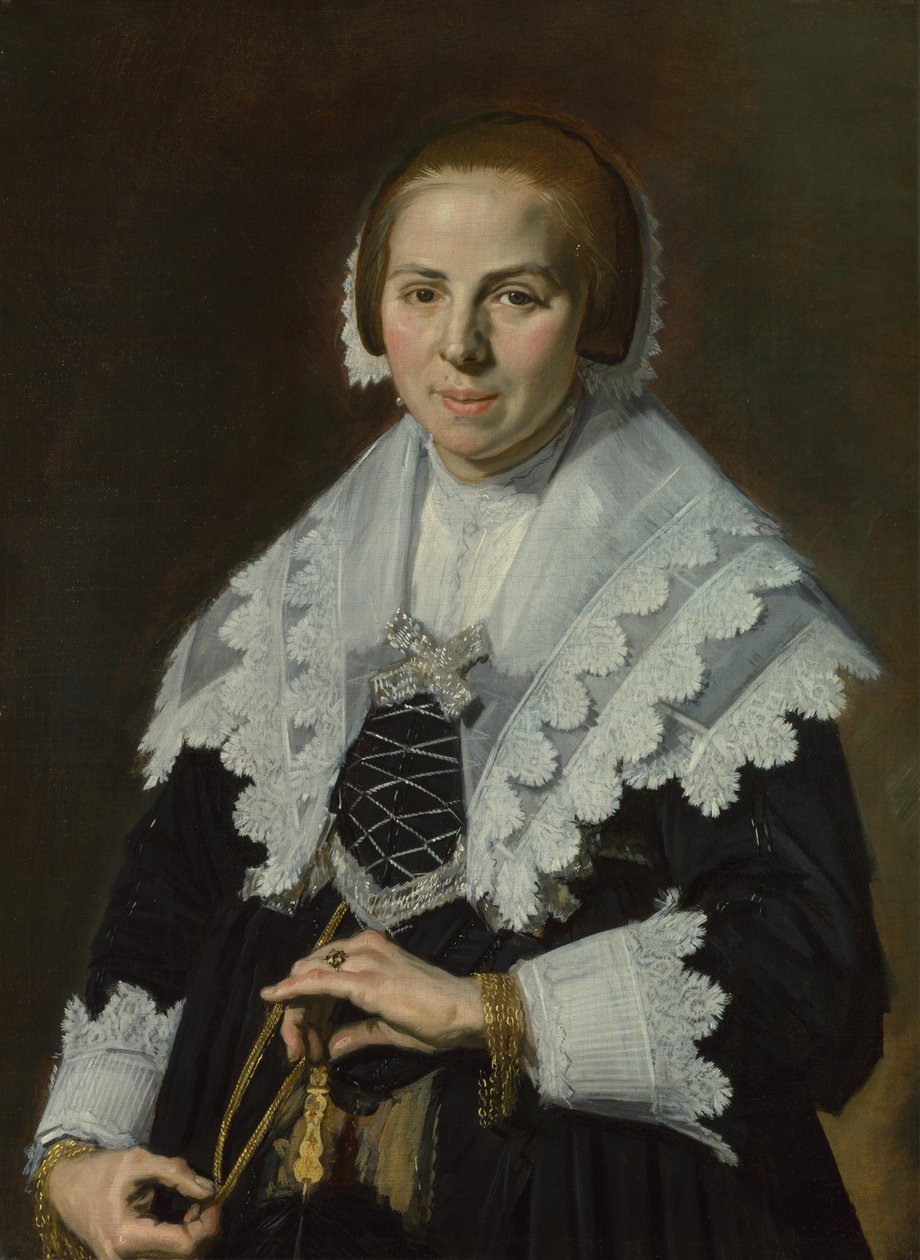 Yelpazeli Kadın Portresi, c. 1640 by Frans Hals
