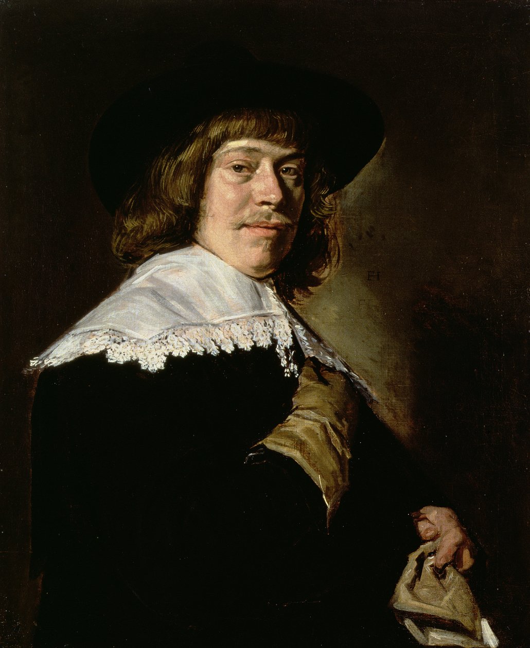 Eldivenli Genç Bir Adamın Portresi, 1640 dolayları (tuval üzerine yağlı boya) by Frans Hals