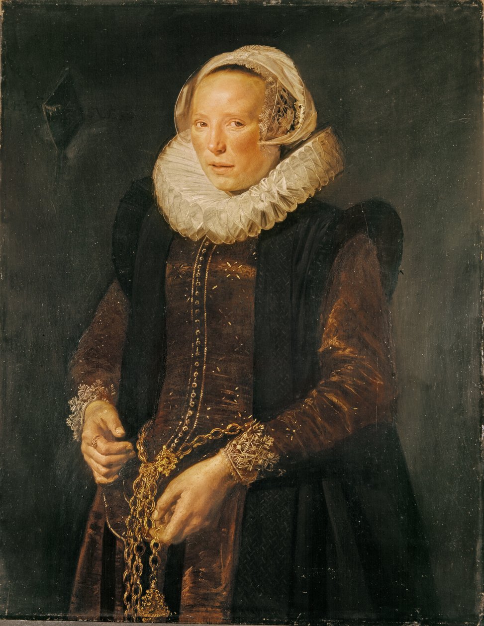 Bir kadın portresi, c.1611 (tuval üzerine yağlı boya) by Frans Hals