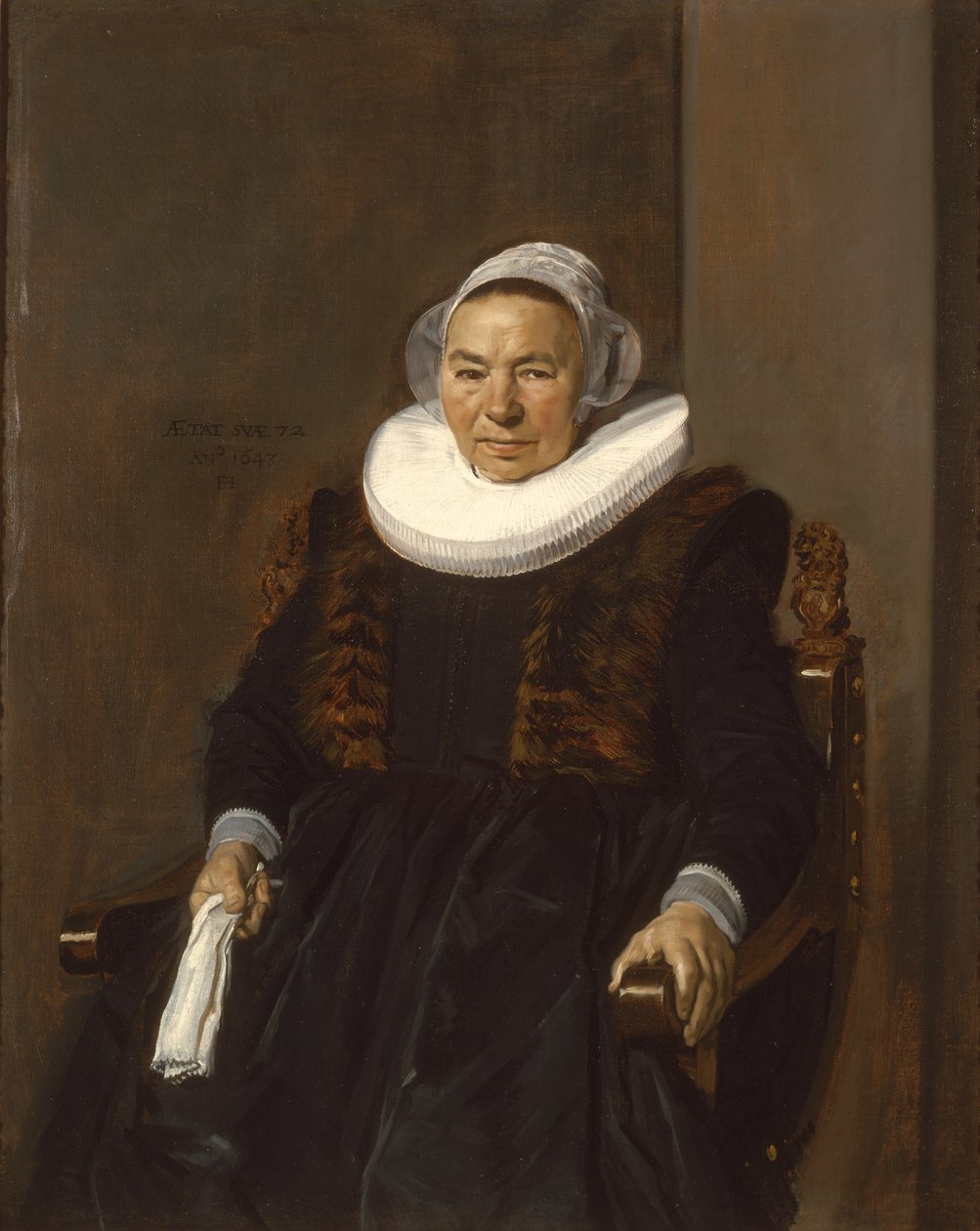 Geleneksel olarak Mevrouw Bodolphe olarak adlandırılan Yaşlı Bir Kadının Portresi, 1643 by Frans Hals