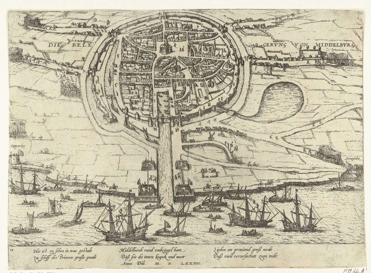 Middelburg Kuşatması, 1574 by Frans Hogenberg