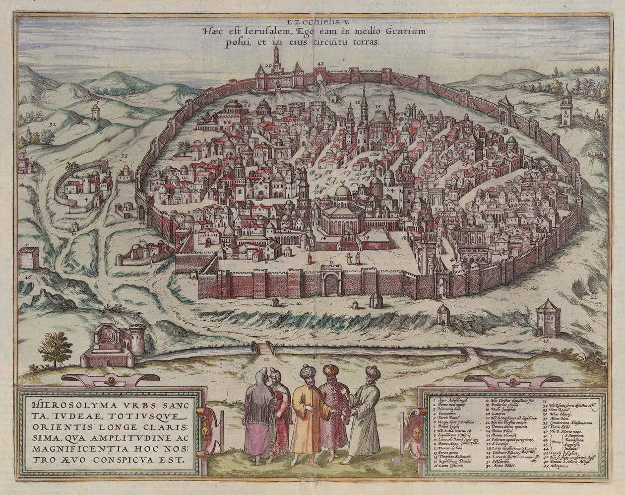 Kudüs Haritası Kimden: Jansson, Jan İspanya'nın ünlü şehirlerinin haritası, Amsterdam, 1657, 1657 by Frans Hogenberg