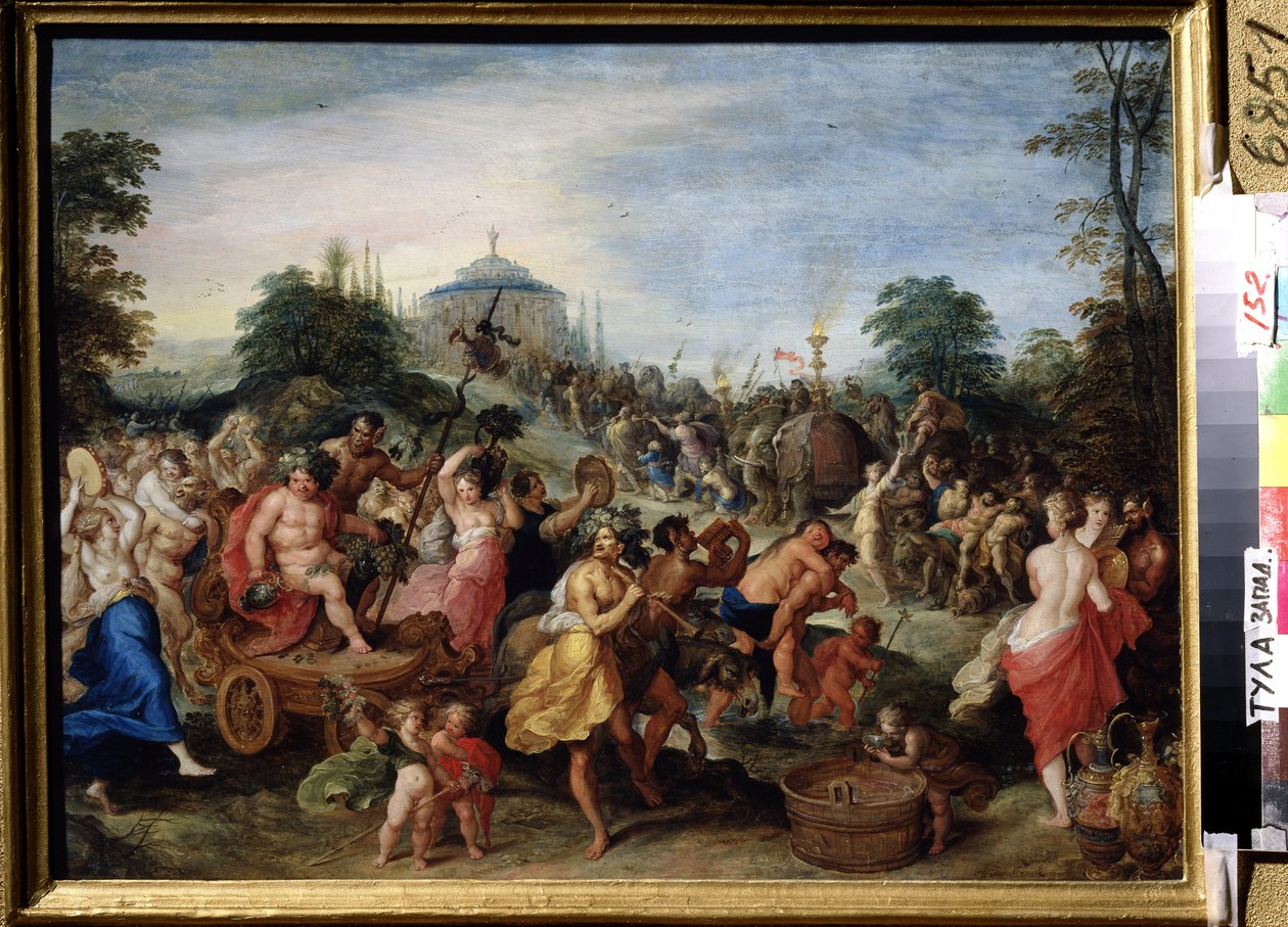 ""Bacchus alayı"" bir bacchanal, satirler ve bacchantes