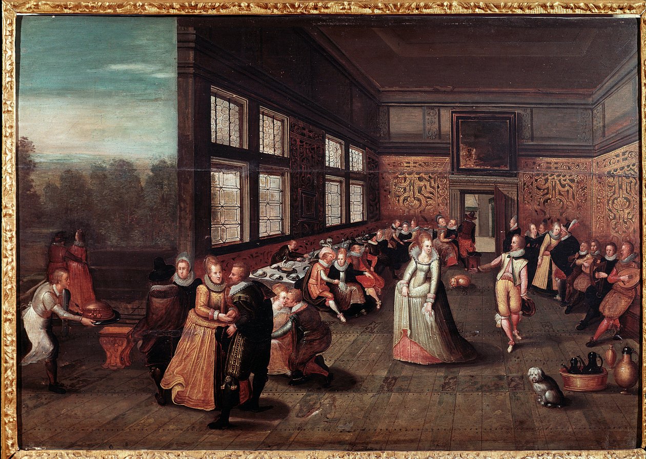 Flaman sarayında dansçılar (Resim by Frans II Pourbus