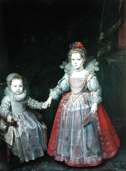 Philippe Emmanuel de Croy ve kız kardeşi Marie by Frans II Pourbus