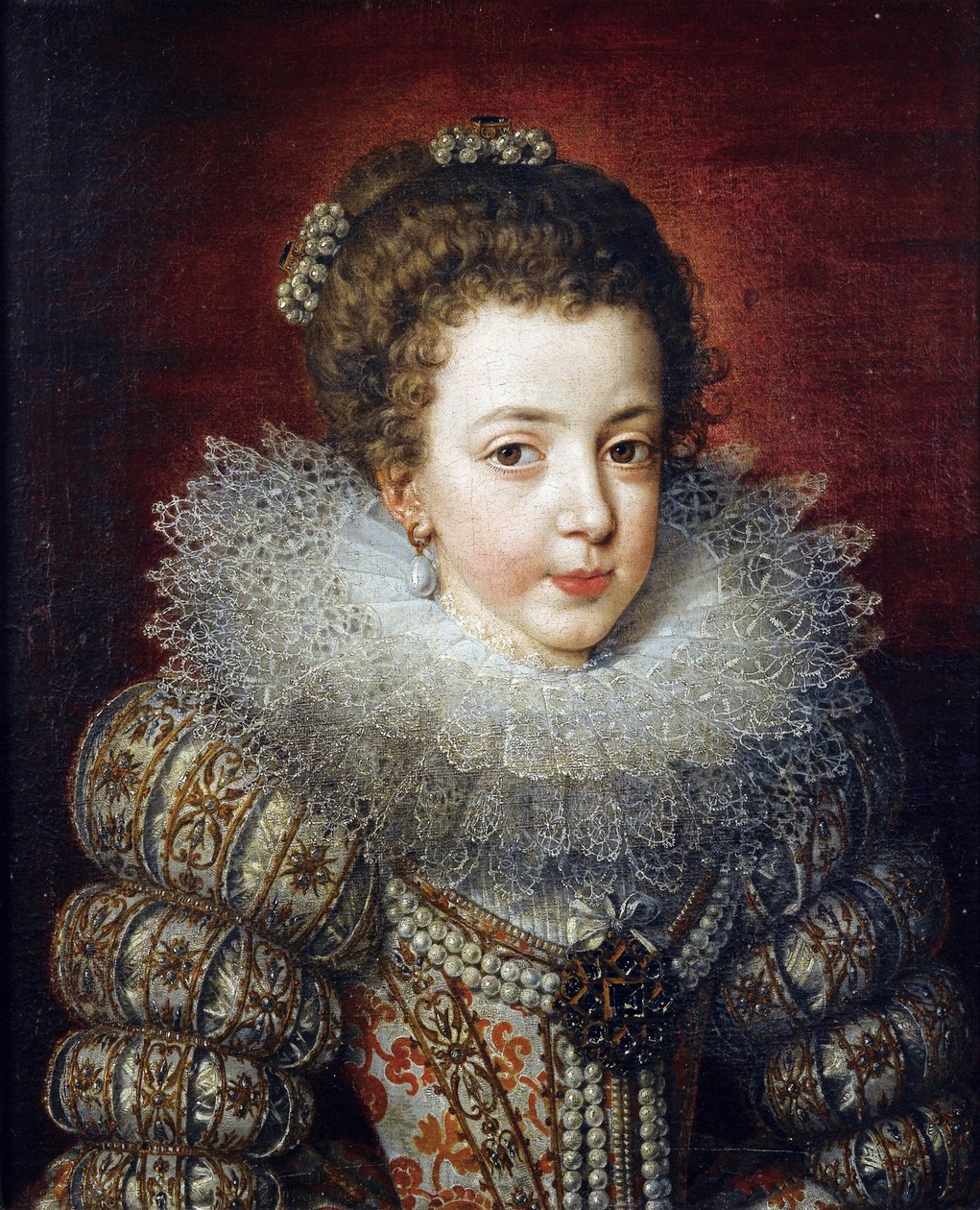 Fransa'nın Elisabeth portresi by Frans II Pourbus