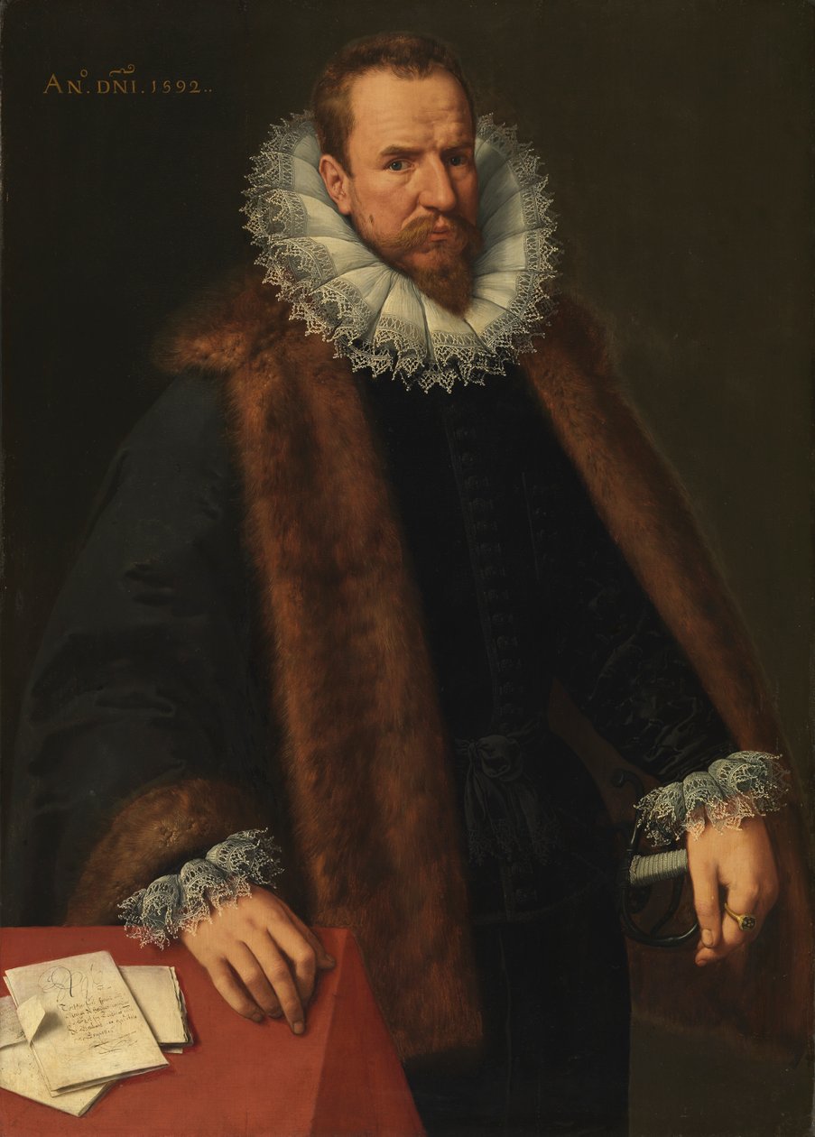 Kralın danışmanı Nicolas Helincx'in portresi by Frans II Pourbus