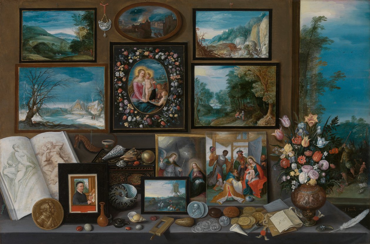 A Collection (panel üzeri yağlı boya) by Frans II the Younger Francken