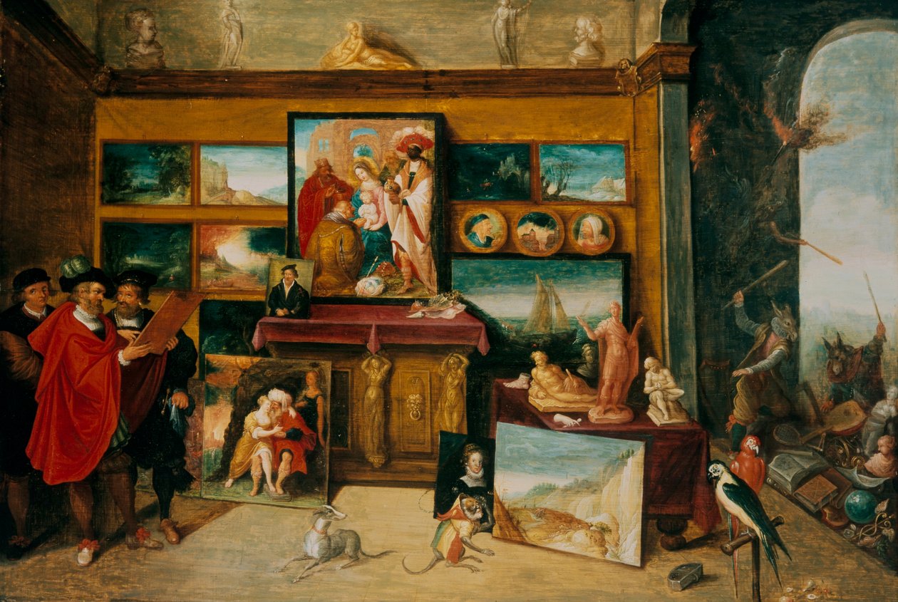 Galeri İçi by Frans II the Younger Francken